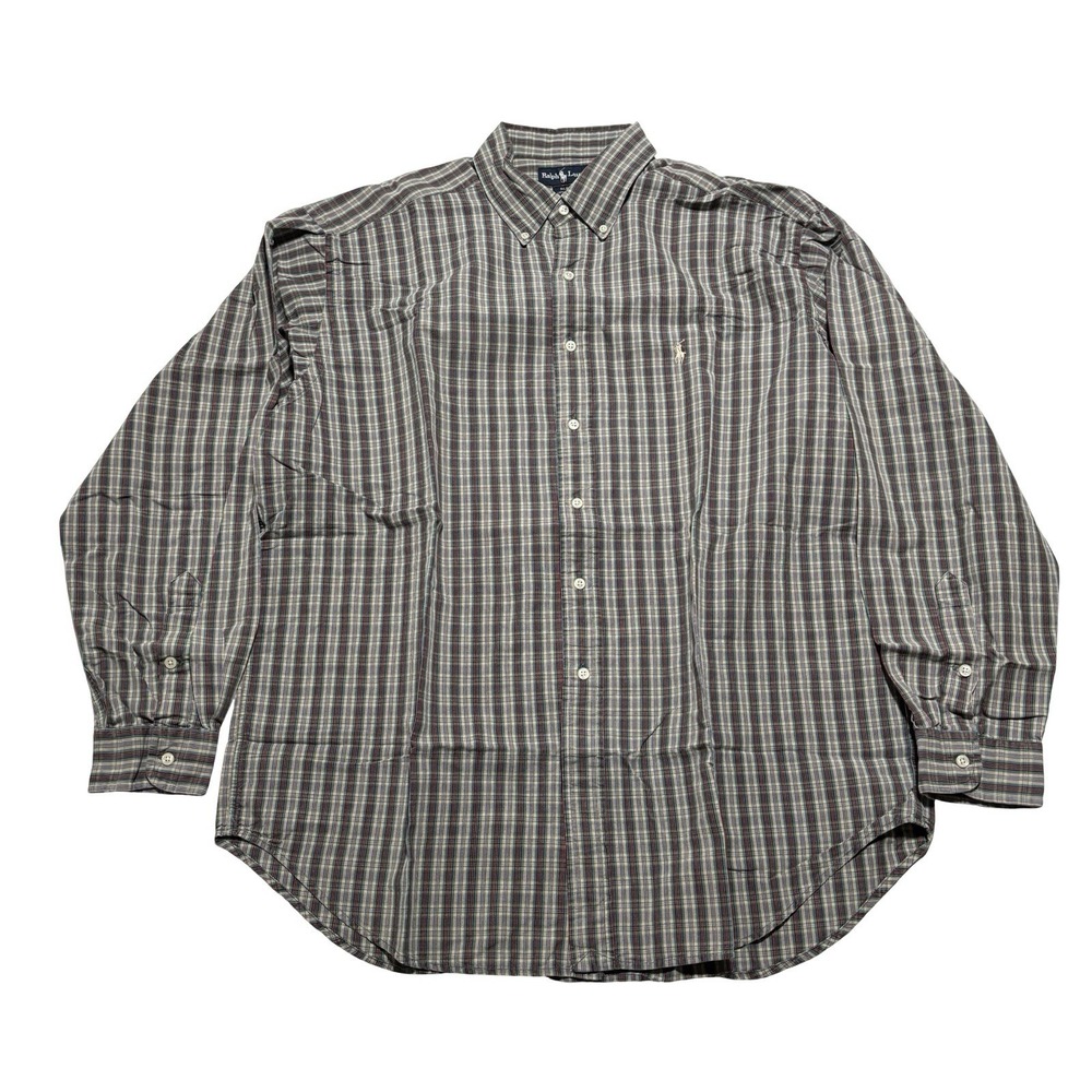 Ralph Lauren Men's Blake Fit Plaid Button Down Shirt Size XL 26 x 32